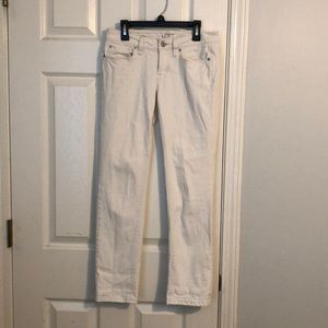 Loft white straight jeans
